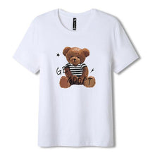 Load image into Gallery viewer, Casual T-shirt cotton Bear Printed