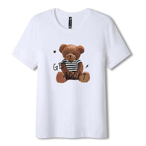 Casual T-shirt cotton Bear Printed