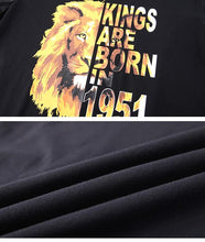 Load image into Gallery viewer, T-shirt with print KINGS ARE BORN IN 1951