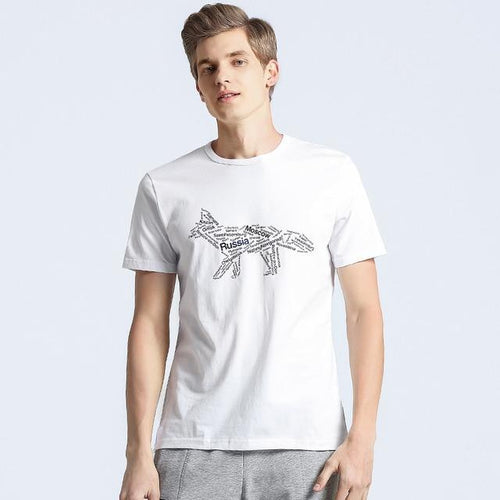 Men's t-shirt with short sleeves and print