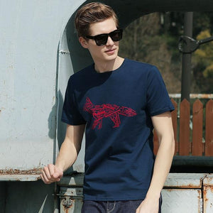 Men's t-shirt with short sleeves and print