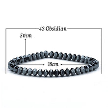 Load image into Gallery viewer, Men Obsidian Stone Bracelet