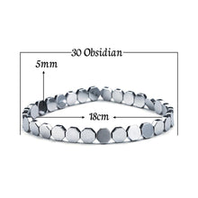 Load image into Gallery viewer, Men Obsidian Stone Bracelet