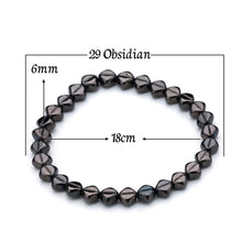 Load image into Gallery viewer, Men Obsidian Stone Bracelet