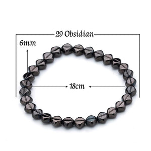 Men Obsidian Stone Bracelet