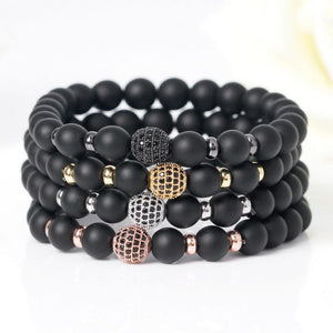 Men Bracelet Matte Black