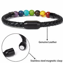 Load image into Gallery viewer, Men Beaded Leather Bracelet