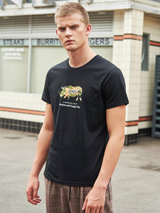 Men's t-shirt printed rhinoceros