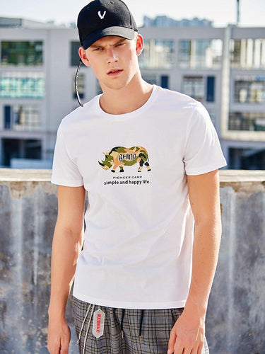 Men's t-shirt printed rhinoceros