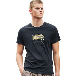 Men's t-shirt printed rhinoceros