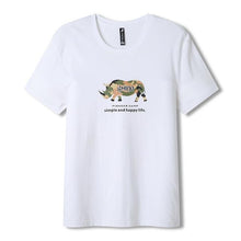 Load image into Gallery viewer, Men&#39;s t-shirt printed rhinoceros