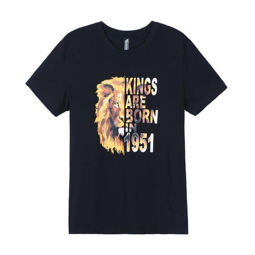 T-shirt with print KINGS ARE BORN IN 1951