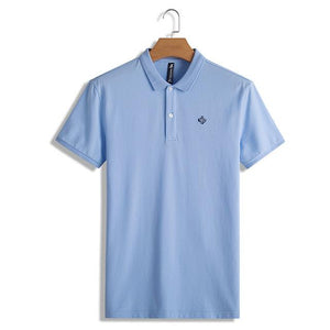 Polo shirt solid color short sleeve