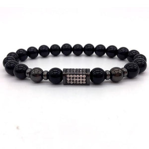 Men Gold/Black Bar Bracelet