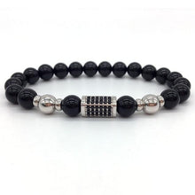 Load image into Gallery viewer, Men Gold/Black Bar Bracelet