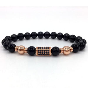 Men Gold/Black Bar Bracelet