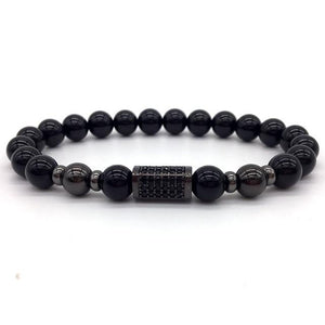 Men Gold/Black Bar Bracelet