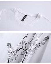 Load image into Gallery viewer, Men&#39;s summer cotton t-shirt with hand print