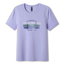 Load image into Gallery viewer, Summer t-shirt with three stripes print