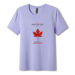 Summer t-shirt with print Maple Leaf