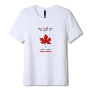 Summer t-shirt with print Maple Leaf