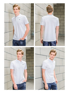 Polo shirt solid color short sleeve