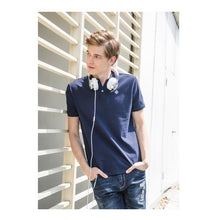 Load image into Gallery viewer, Polo shirt solid color short sleeve